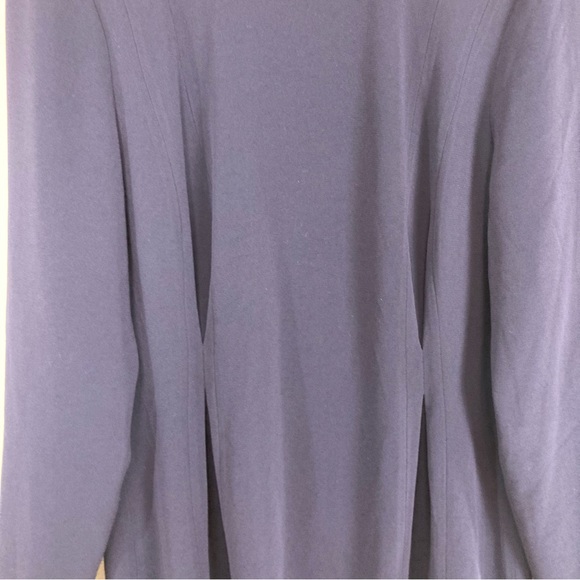 L.K. Bennett Jessica Navy Blue‎ Dress Long Sleeve Knee Length Women’s Sz 12 - Picture 2 of 6